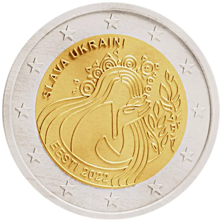 Read more about the article 2022 Estonia € 2 Euro Uncirculated UNC Coin Ukraine and Freedom