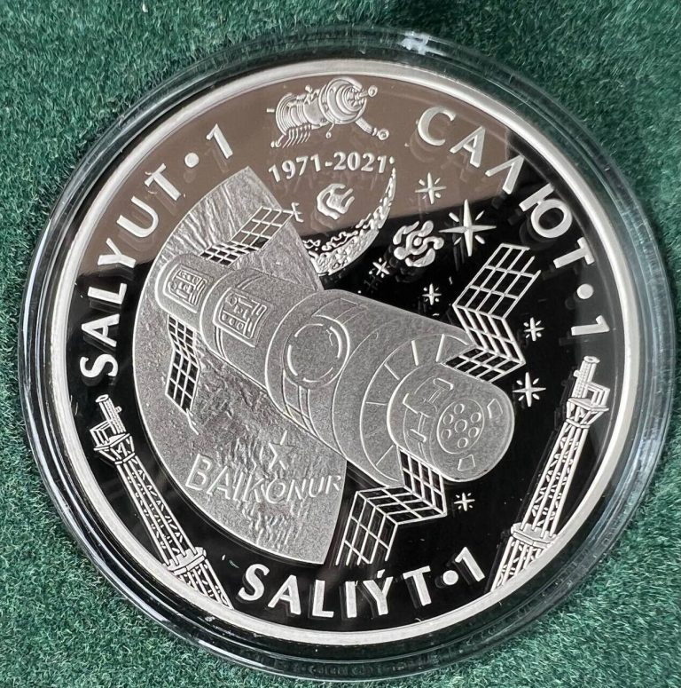 Read more about the article KAZAKHSTAN: Melchior coin 200 tenge Space 2021 “SALYUT-1 (DOS-1)” Proof-Like