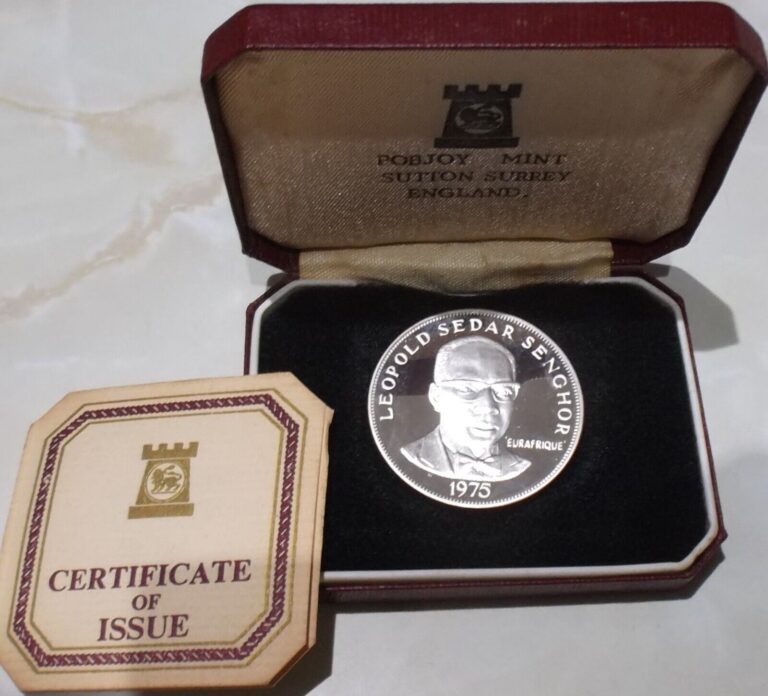 Read more about the article 1975 SENEGAL 50 FRANCS PROOF COIN. STERLING SILVER. IN BOX WITH CERTIFICATE.