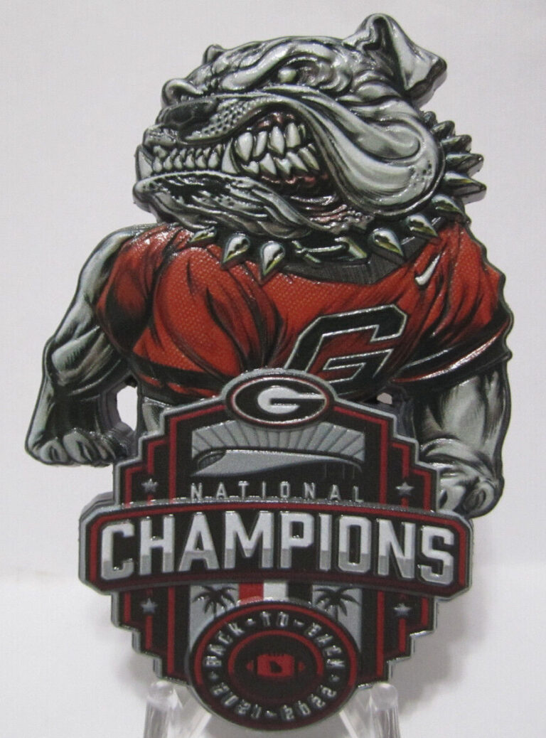 Read more about the article UGA UNIVERSITY OF GEORGIA BULLDOGS FOOTBALL NAVY BACK TO BACK CHAMPIONSHIP COIN