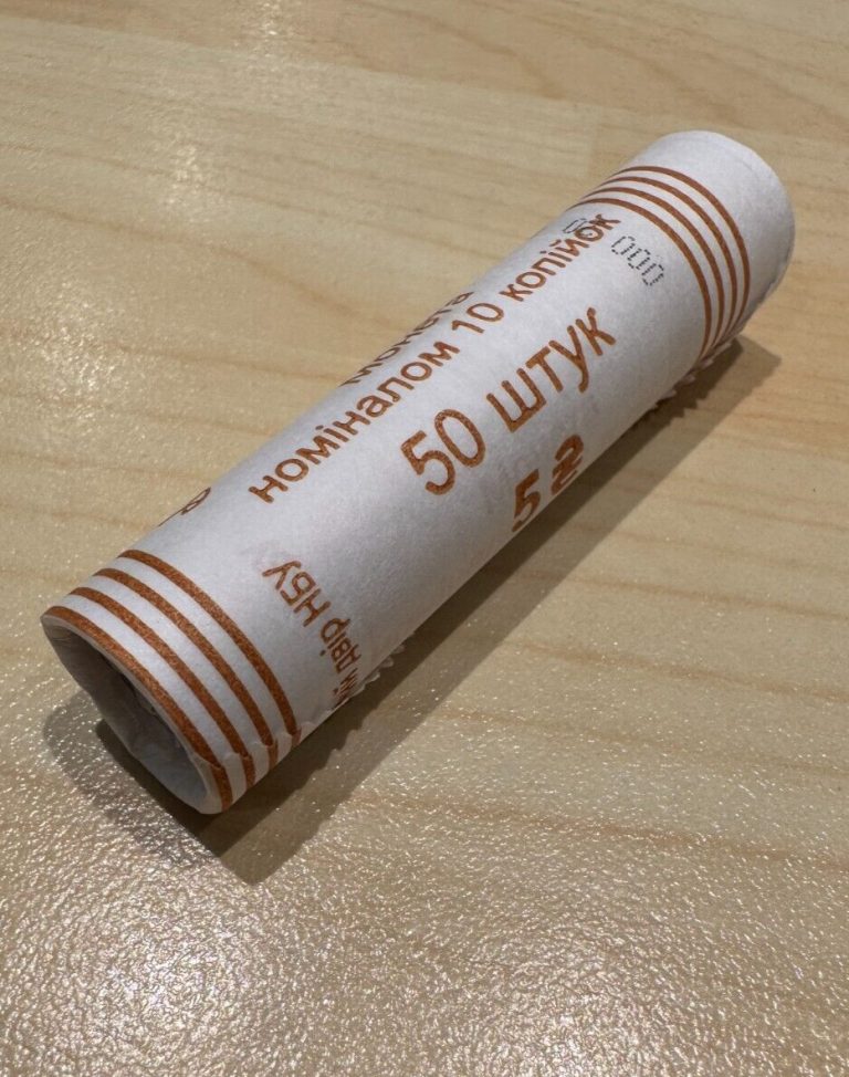 Read more about the article UKRAINE 2019 10 Kopiyka UNC Mint Coin Roll. 50 coins.  EU Seller.