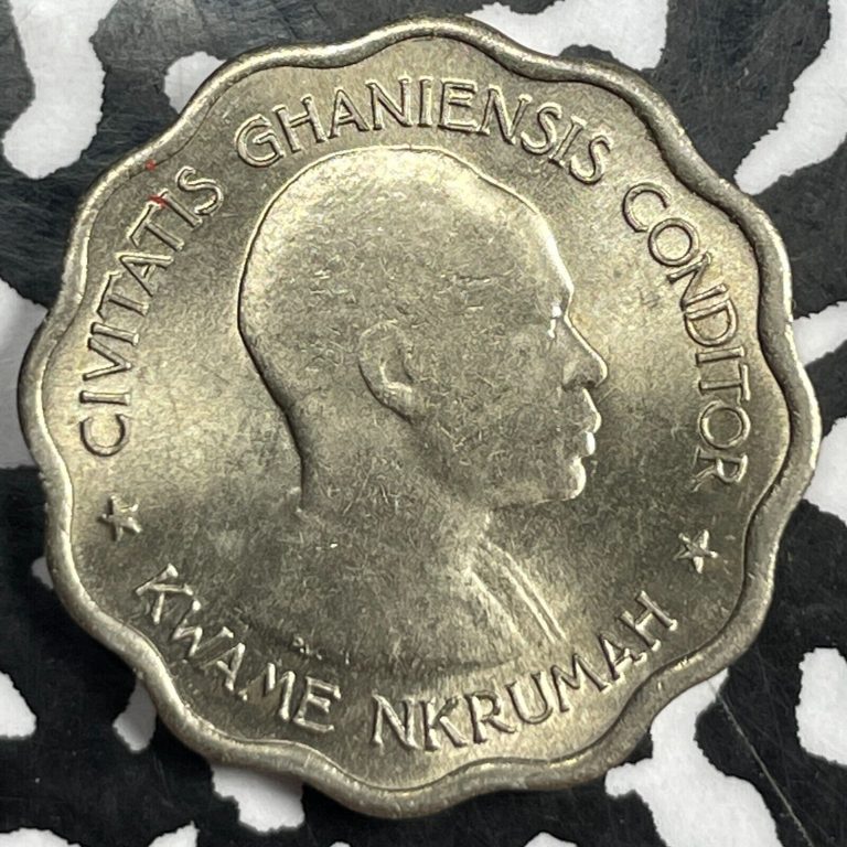 Read more about the article 1958 Ghana 3 Pence Threepence (18 Available) High Grade! (1 Coin Only)