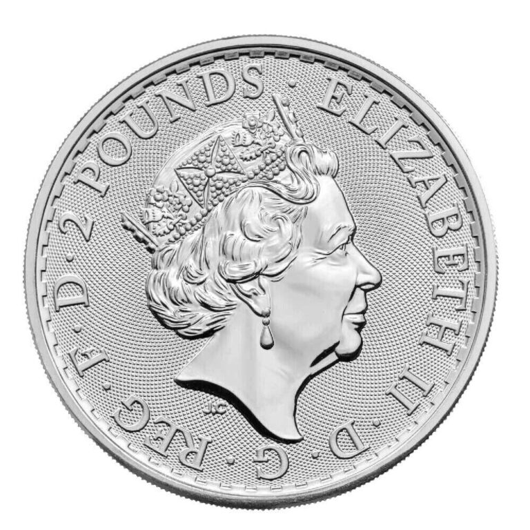 Read more about the article 2023 Great Britain 1oz .999 Silver Britannia Queen Elizabeth Obverse