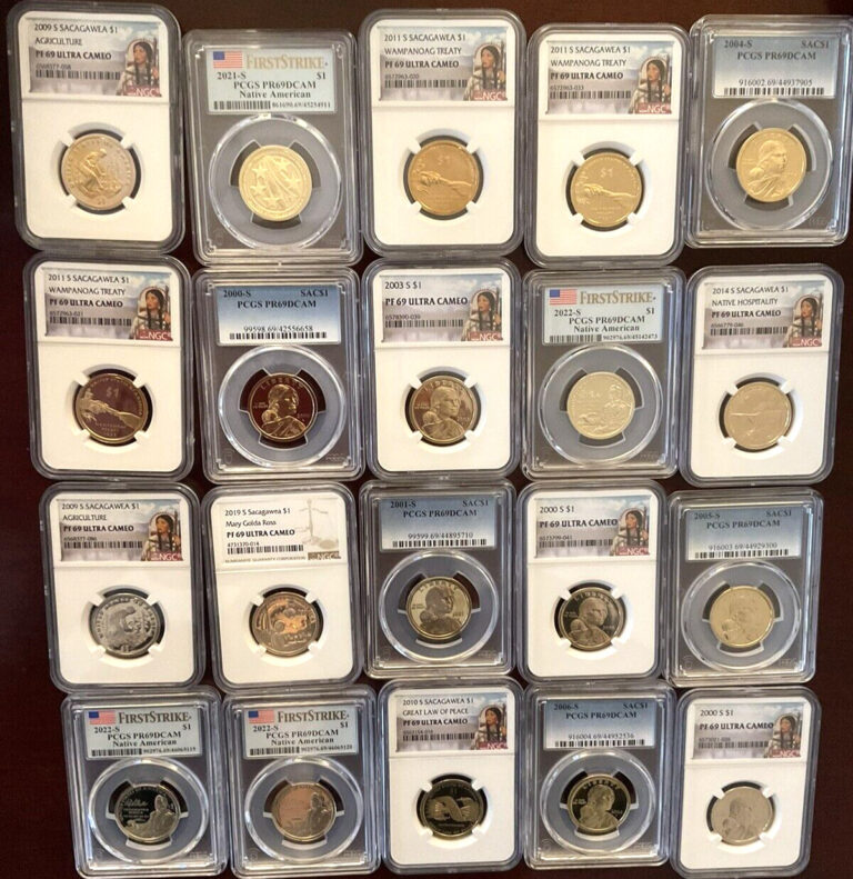 Read more about the article LOT of 2 US Dollar $1 PCGS NGC Graded PROOF COINS PR69 Multi Dates Mint Label 🏆