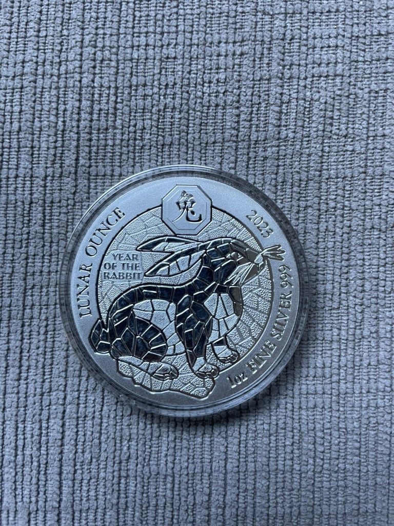 Read more about the article 2023 Rwanda Lunar Year of the Rabbit 1 oz .999 Silver Coin BU in Capsule