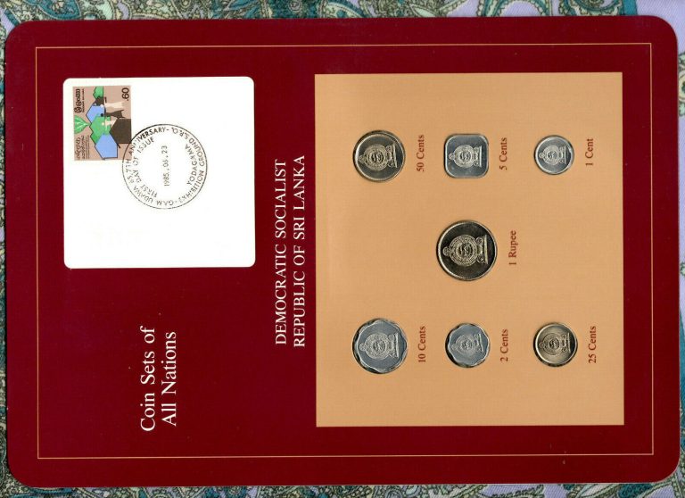 Read more about the article Coin Sets of All Nations Sri Lanka w/card UNC 1978 but Rupee  25 and 50 Cents 1982