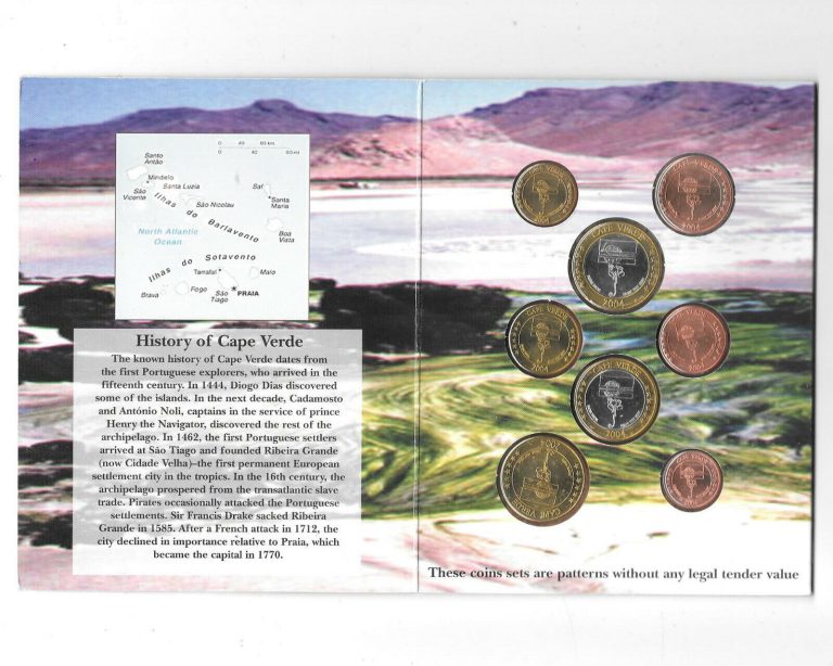 Read more about the article CAPE VERDE EURO PATTERN 2004 Test Essai Probe UNC Set Of 8 Coins  Rare. B20