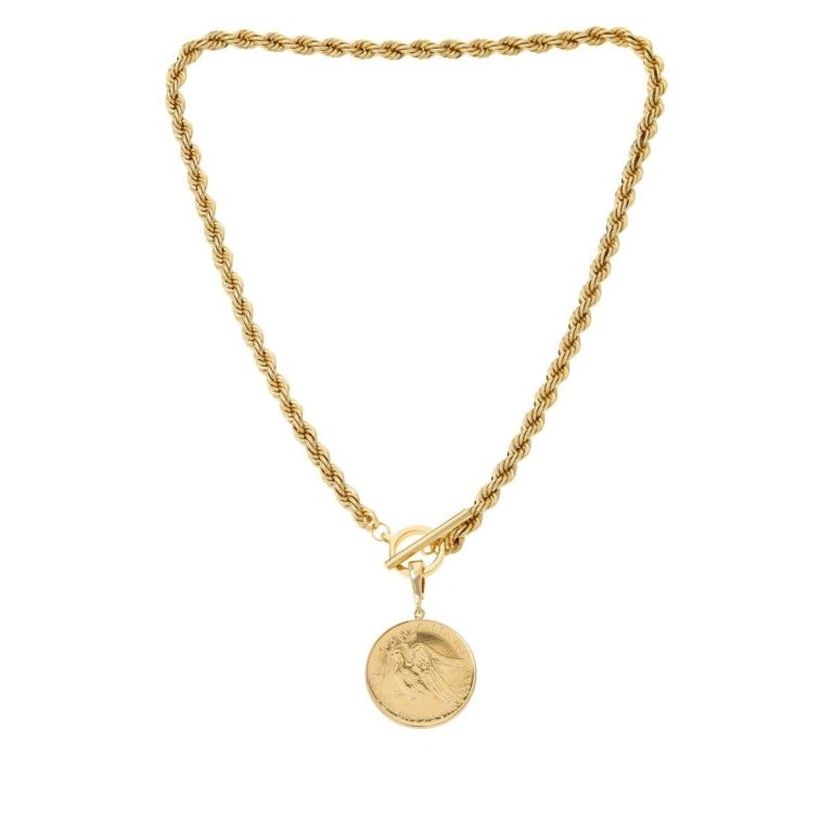 Read more about the article Bellezza Vatican City 100-Lira Dove Coin Bronze Enhancer Pendant. 18″