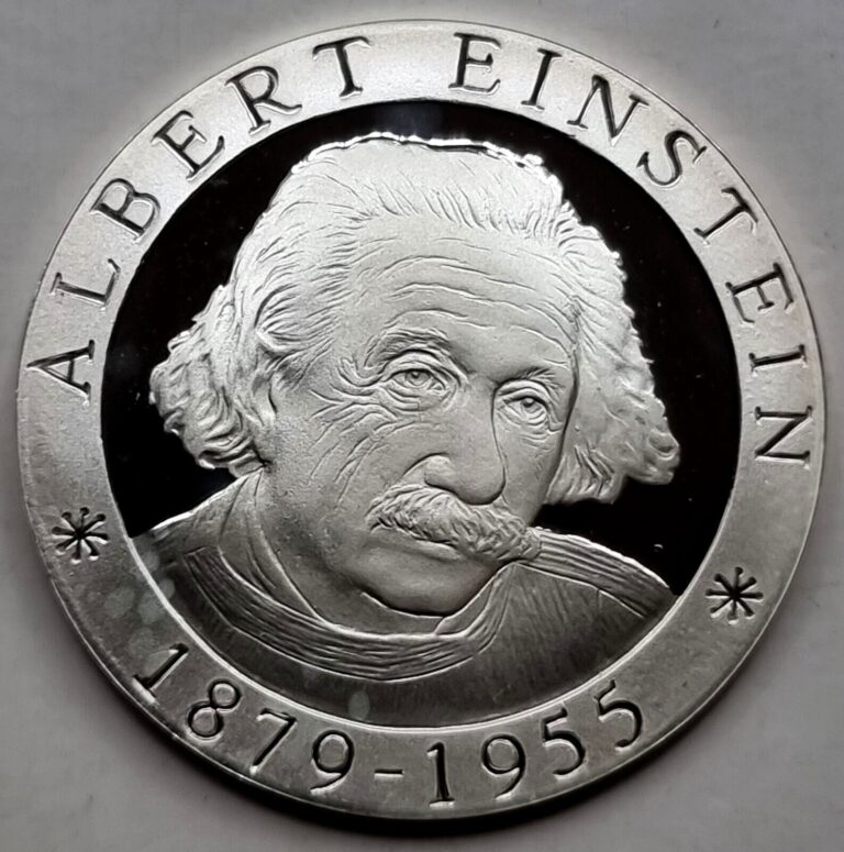 Read more about the article TOGO 500 FRANCS CFA Albert Einstein 2000 SILVER PROOF COIN