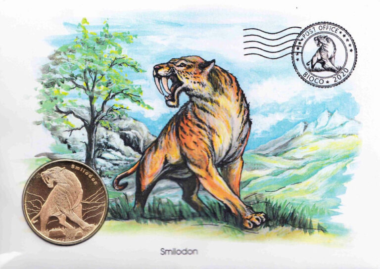 Read more about the article Coin 5 Dollars Smilodon Bioko Island 2020 Equatorial Guinea Sealed Coincard UNC