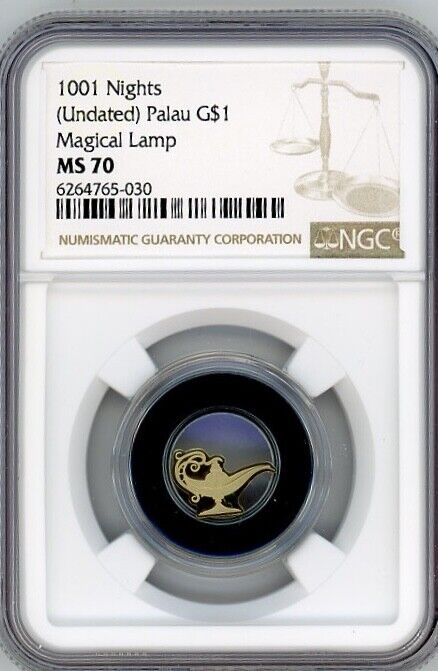 Read more about the article MAGICAL LAMP 1001 NIGHTS 2021 Palau 0.5g .9999 gold coin NGC MS70