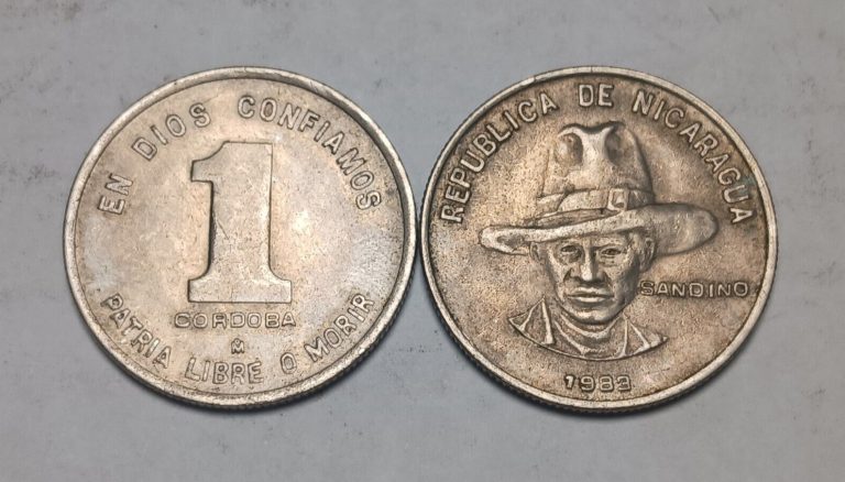 Read more about the article 1x 1983 Nicaragua 1 Cordoba – Copper-Nickel Coin – Sandino