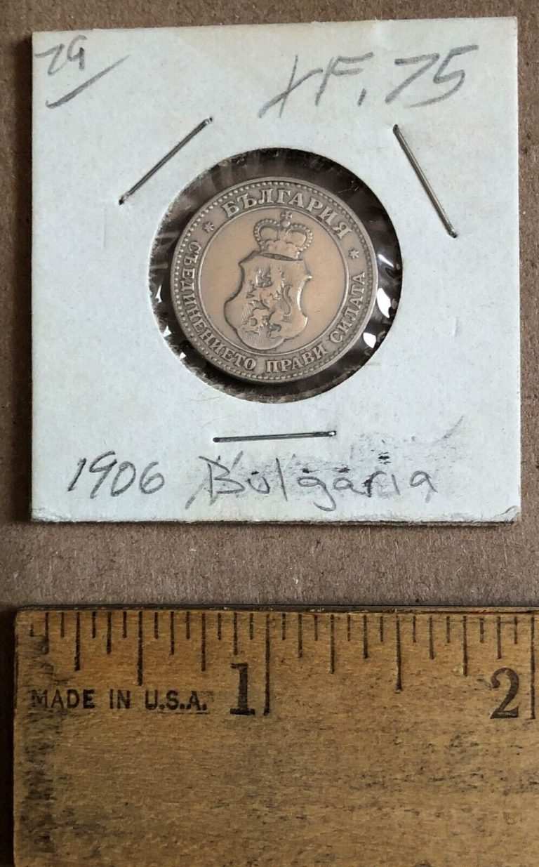 Read more about the article 1906 Bulgaria 20 Stotinki Coin KM# 26 ..