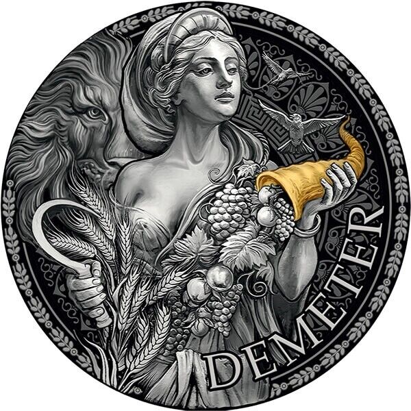 Read more about the article Demeter The Great Greek Mythology 2 oz Silver Coin 2000 Francs CFA Cameroon 2023