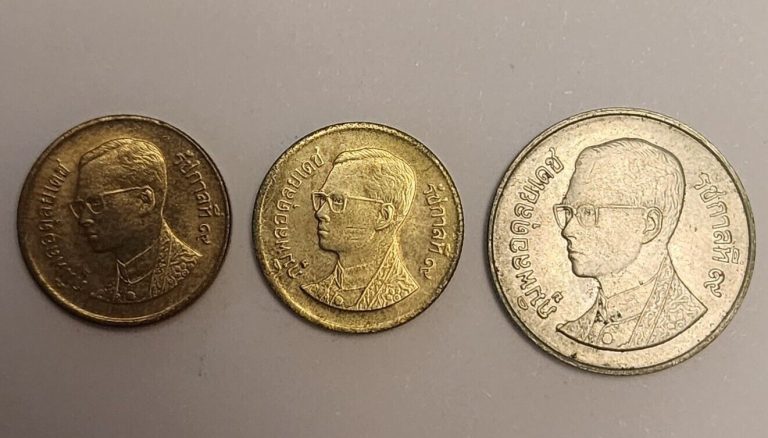 Read more about the article Thailand 1 Baht 1/4 Baht 25 Satang 1994 and 1986 – Lot of 3 coins