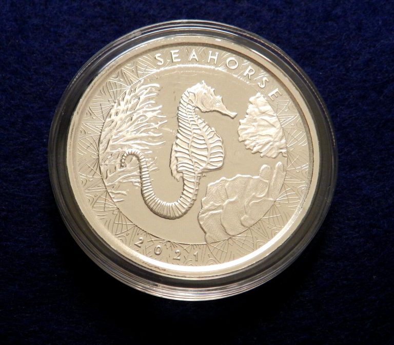 Read more about the article 2021 Samoa 2 Tala Seahorse 1 Ounce .999 Fine Silver – Beautiful Coin – See PICS