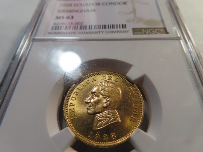 Read more about the article C5 Ecuador 1928-Birmingham GOLD Condor NGC MS-63