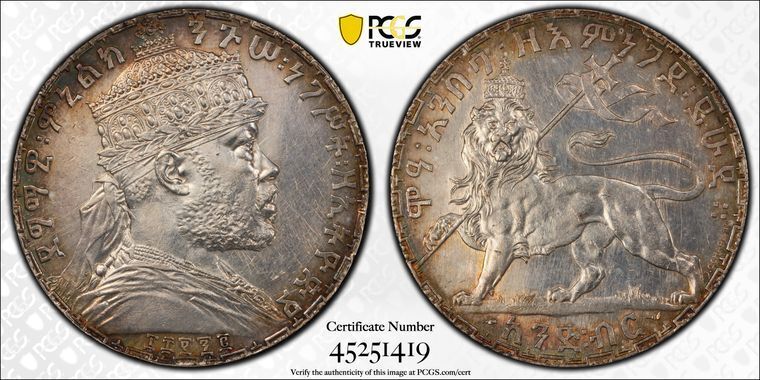 Read more about the article 1900 PCGS AU Detail | ETHIOPIA – TONED 1 Birr Coin #39897A