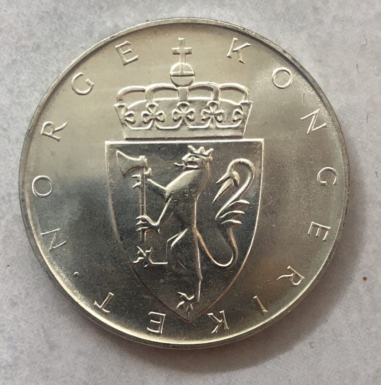 Read more about the article Norway 10 Kroner 1964 – 150 Years o Constitution – UNC Silver Coin – From Roll