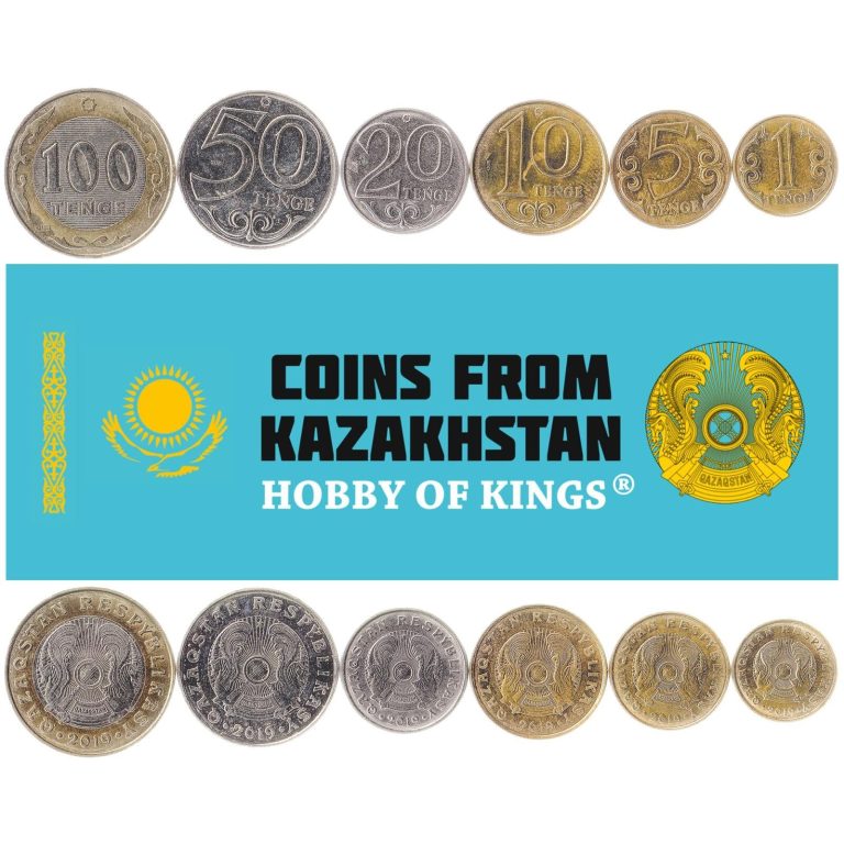 Read more about the article Set 6 Coins Kazakhstan 1 5 10 20 50 100 Tenge 2019 – 2021