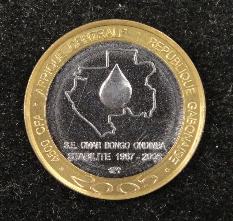 Read more about the article West Africa Gabon Coin 4500 CFA 2005 UNC