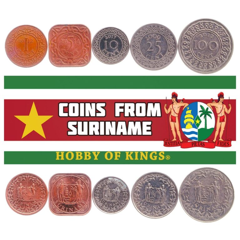 Read more about the article Set 5 Coins Suriname 1 5 10 25 100 Cents 2009 – 2017