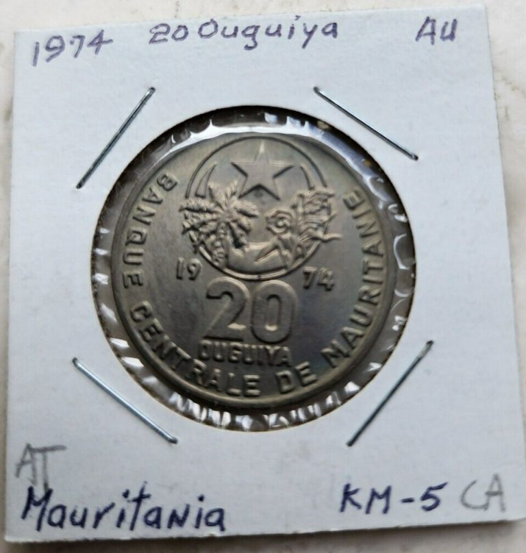 Read more about the article 1974 Mauritania 20 Ouguiya Coin  BG