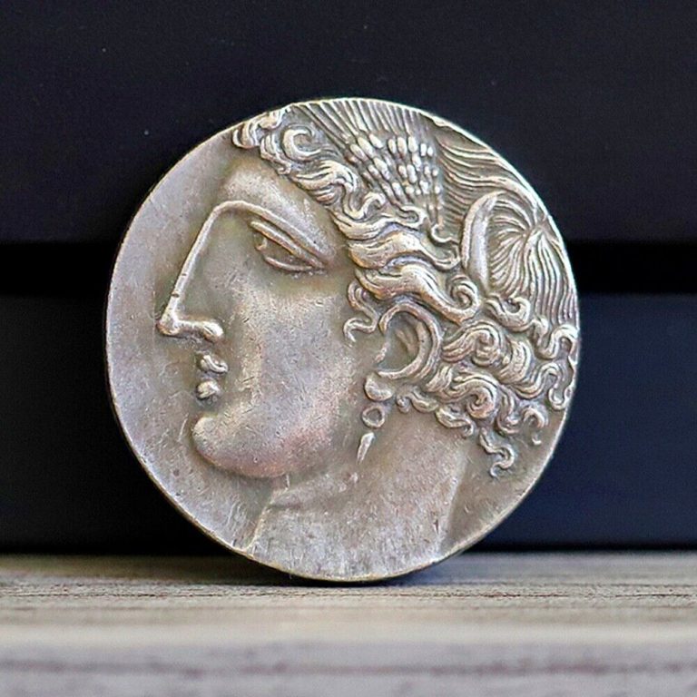 Read more about the article 270-260 BC Large Ancient Greek Coin Flying Pegasus – Silver Drachma 37mm