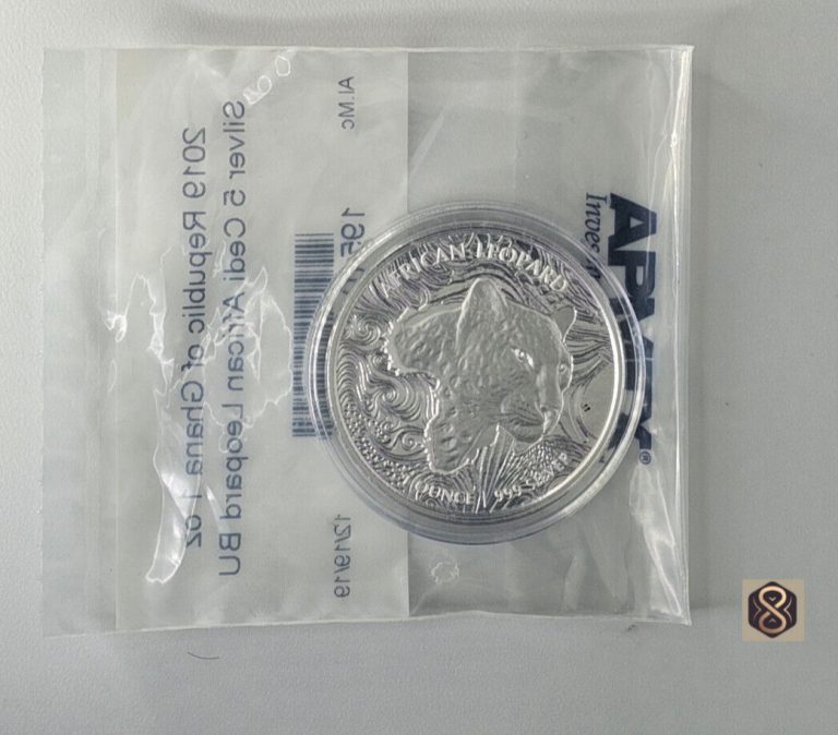 Read more about the article 2019 Silver 1oz Republic of Ghana African Leopard Mintage 25 000 Capsule