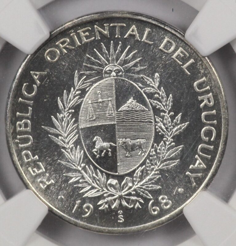 Read more about the article NGC PF66 1968-So Uruguay 20 Pesos Silver Proof Coin