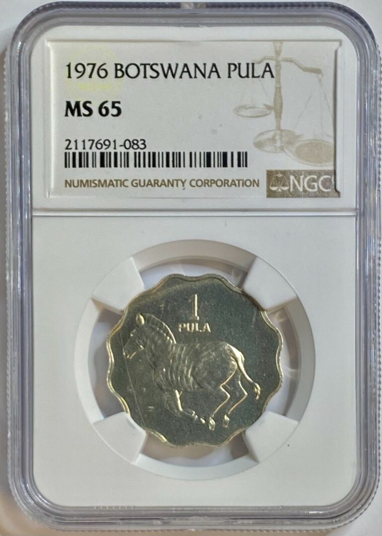 Read more about the article 1976 BOTSWANA 1 PULA NGC MS 65 ONLY 1 GRADED HIGHER WORLDWIDE