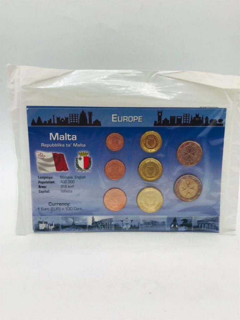 Read more about the article Europe Malta 8 Coins Set Plus Card Uncirculated Various Dates Sealed