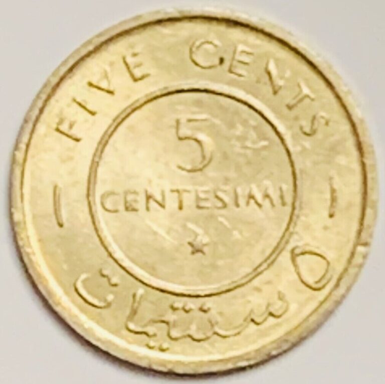 Read more about the article 1967 Somalia Centesimi KM# 6 Circulated Condition