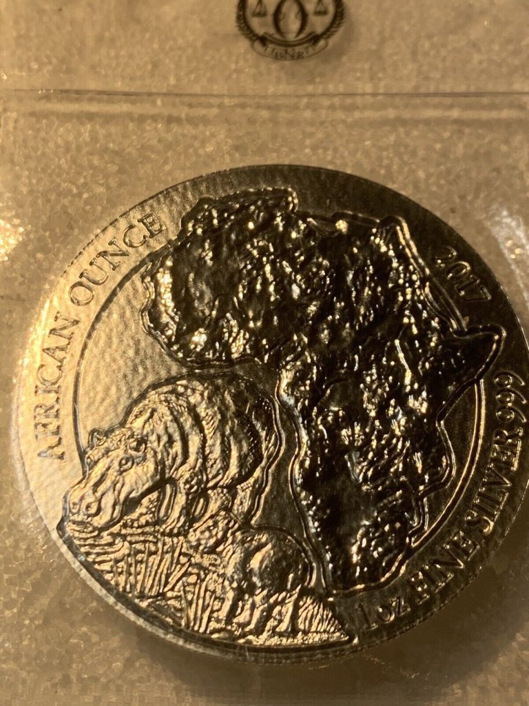 Read more about the article 2017 Rwanda African Hippo 1 oz 0.999 Silver BU Coin in OGP Only 10 000 Minted