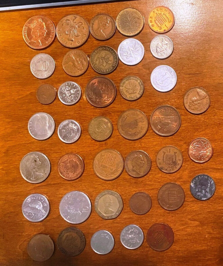 Read more about the article 38 foreign coins collection uk  germany  austria  japan  belgium and more