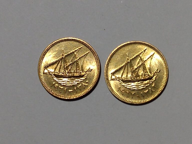 Read more about the article 1961 and 1962 KUWAIT 1 FILS (2 COINS) NICE UNCS BU