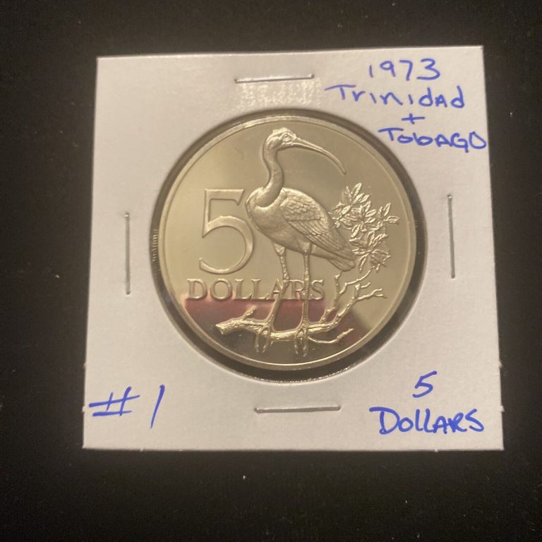 Read more about the article 1973 trinidad and Tobago 5 dollars world silver coin Scarlett ibis #1