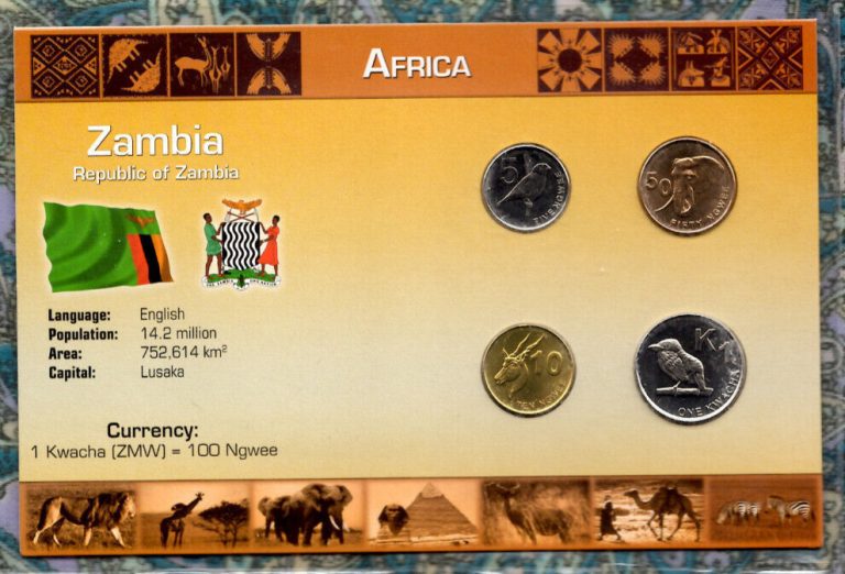 Read more about the article Littleton World Coin Set Zambia UNC 1 Kwacha  5  10  50 Ngwee 2012