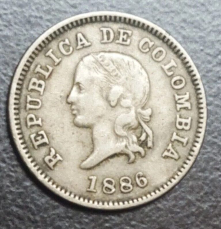 Read more about the article 1886 COLOMBIA 5 CENTAVOS OLD 1800’s COIN KM 183.2