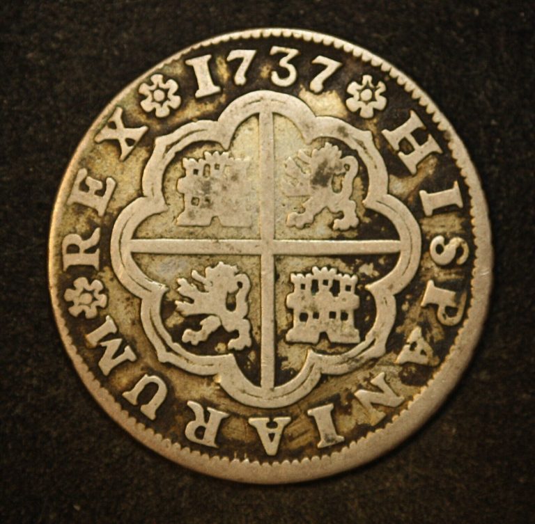 Read more about the article 1737 Spanish Silver 2 Reales Antique 1700’s Colonial Cross Pirate Treasure Coin