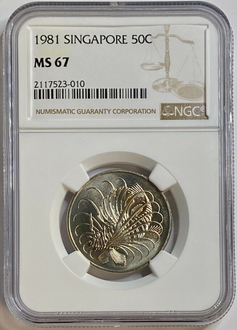 Read more about the article 1981 SINGAPORE 50 CENTS NGC MS 67 FINEST KNOWN WORLDWIDE