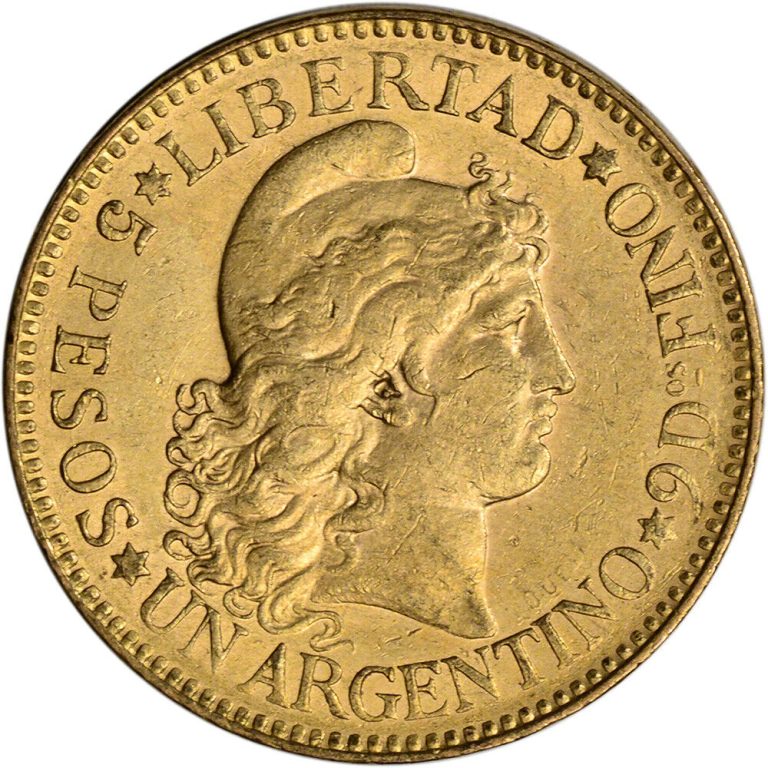 Read more about the article Argentina Gold 5 Pesos Un Argentino .2333 oz – Avg Circ Random Date