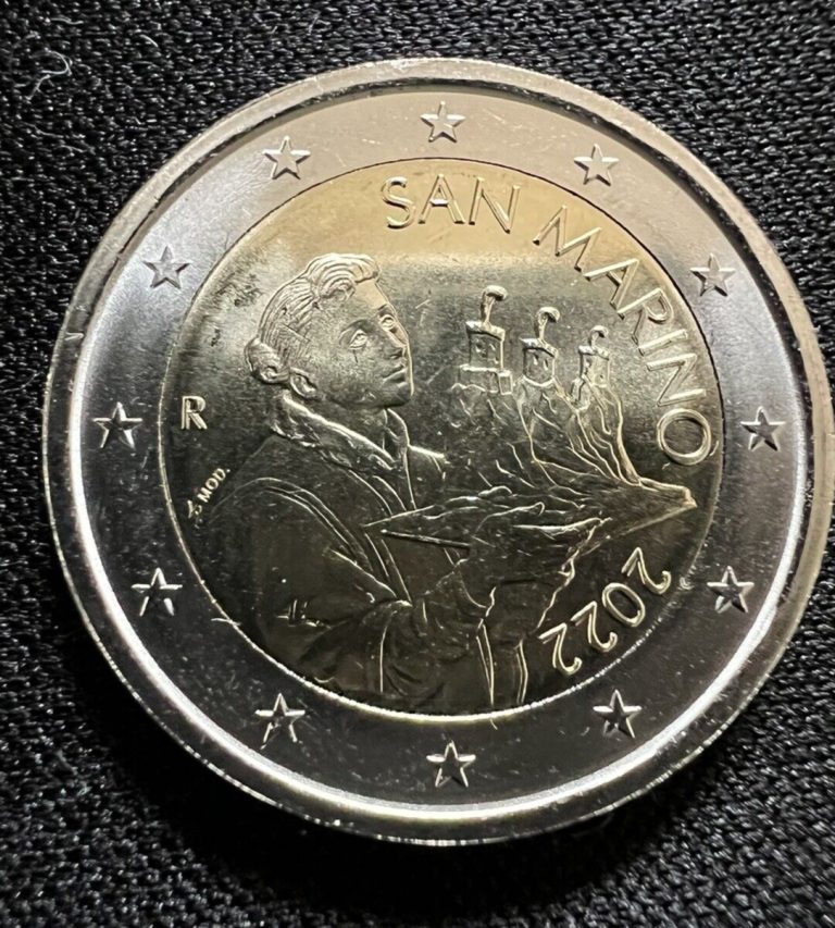 Read more about the article SAN MARINO – 2 € Euro coin 2022  Uncircuated coin – UNC – three towers