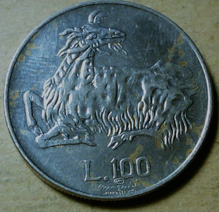 Read more about the article San Marino 100 lire 1974  Goat
