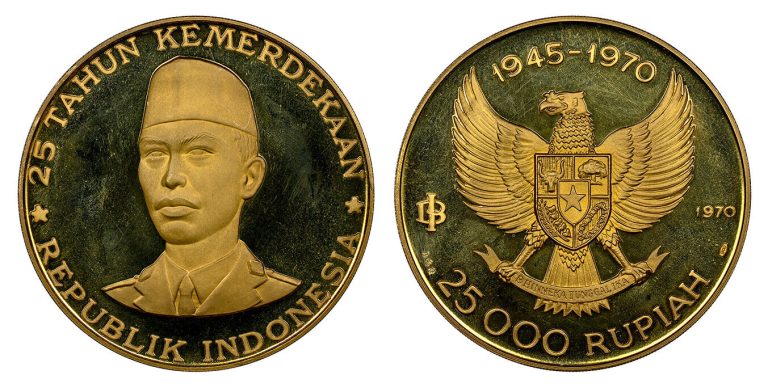 Read more about the article INDONESIA 1970 AV + AR 10-Pc Proof Set (25 000 Rupiah-200 Rupiah) NGC PR63-PR64