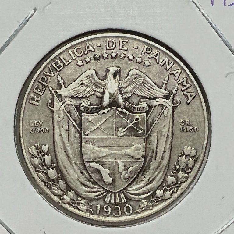 Read more about the article 1930 PANAMA SILVER 1/2 BALBOA NICE  COIN