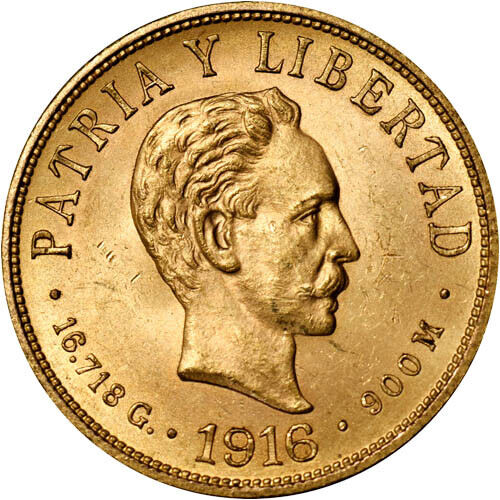 Read more about the article 1916 10 Peso Gold Coin (BU)