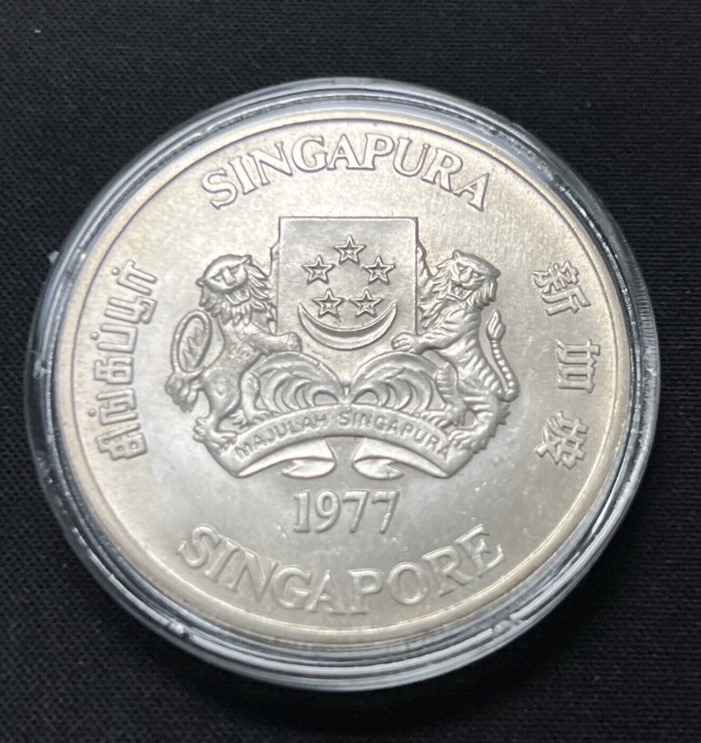 Read more about the article Singapore – 10 Dollars Silver Coin – “Anniversary of Independence ” 1977 – UNC