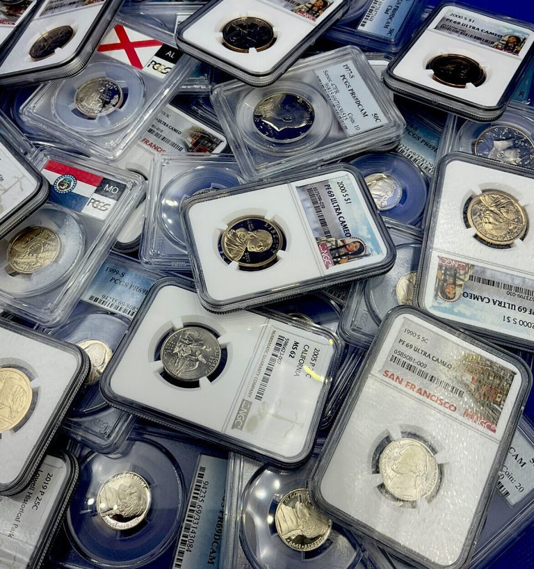 Read more about the article PROOF COINS – 💰 PCGS NGC Graded U.S. Mint Silver Clad Coins 1 SLAB LOT 💰