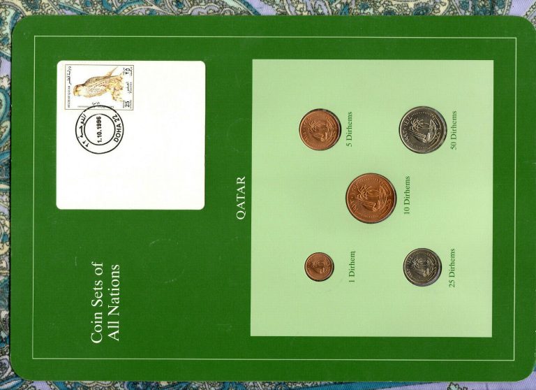 Read more about the article Coin Sets of All Nations Qatar 1973-1993 UNC 25 50 Dirhams 1993 very Rare